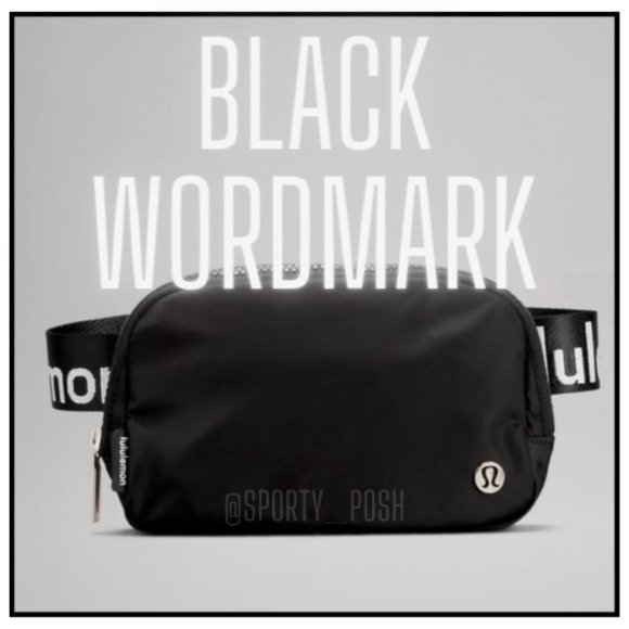 lululemon athletica Handbags - NWT Black Wordmark lululemon Everywhere Belt Bag